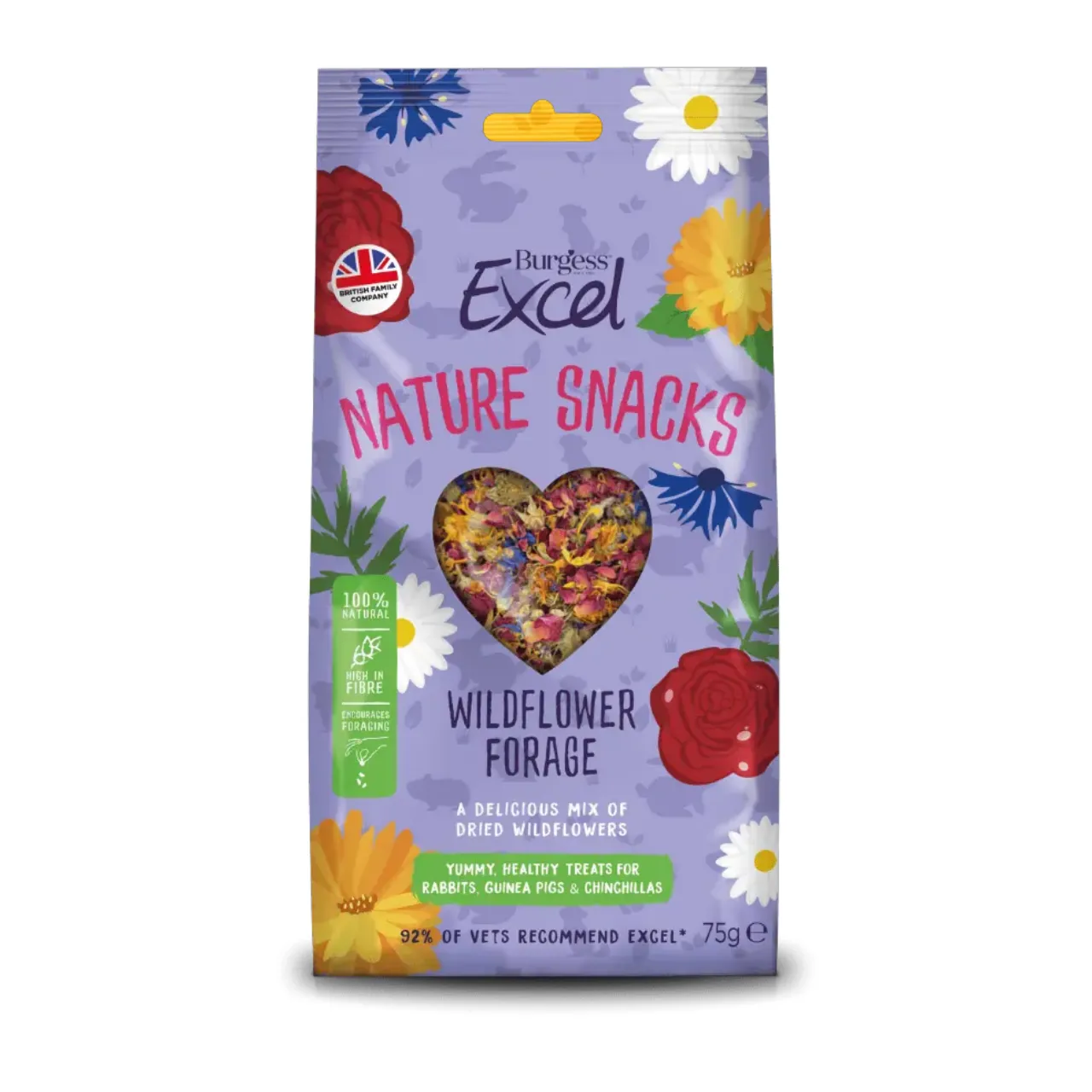 Burgess Excel Wildflower Forage 75 g - Vilde blomster til naturlig fouragering